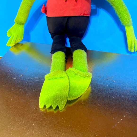 SESAME STREET VTG 90’s KERMIT THE FROG PIRATE JIM HENSON MUPPET PLUSH 12” - Picture 14 of 14